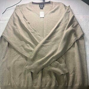 Mens Jos A Bank Traditional Fit 100% Merino Wool V-Neck Sweater 2X NWT